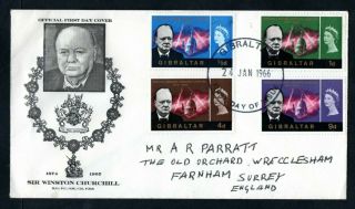 Gibraltar - 1966 Churchill First Day Cover