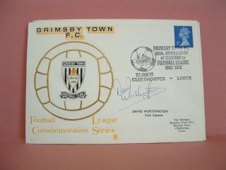 1972 Grimsby Town F.  C Football Commemorative Series Signed David Worthington