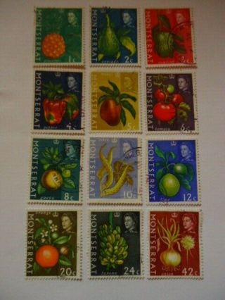 Montserrat Qeii 1965 Sg160 - 171 1c - 42c Vegetables,  Fruits & Plants