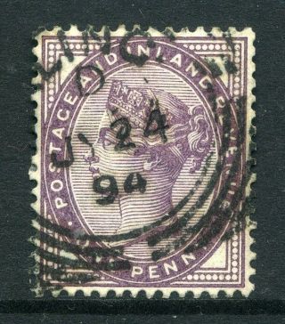 Britain; 1881 Early Classic Qv Issue 1d.  Lilac Fine,  Fine Postmark