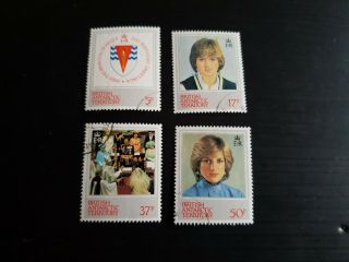 British Antarctic Territory 1982 Sg 109 - 112 21st Birthday Of Princess Of Wales U