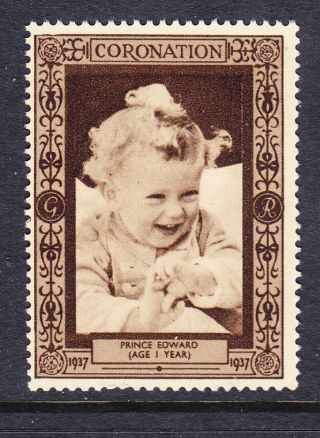 Gb 1937 Coronation - Prince Edward Age 1 - Slight Toned