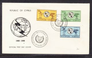Cyprus 1965 I.  T.  U Centenary First Day Cover