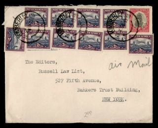 Dr Who 1950 South Africa Kimberley To Usa Strip C136729