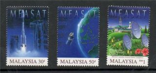 Malaysia 1996 Launch Of Measat Sg 595/7 Mnh