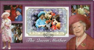 Isle Of Man 2000 The Queen Mother 100th Birthday M/s Fdc