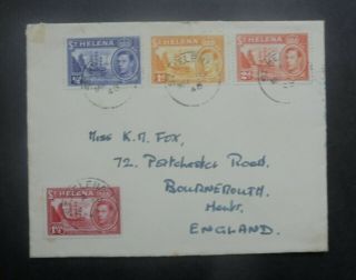 St Helena 1948 Cover To Bournemouth England