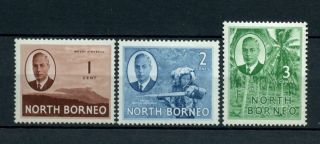 North Borneo 1950 Sg 356 - 8 Kgvi 1c - 3c Mnh A28241