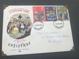 Illustration To Charles Dickens A Christmas Carol 1970 First Day Cover