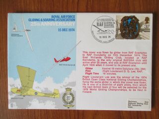 1974 Raf Cover,  25th Anniv Of The Gliding & Soaring Association Bf1481ps Flown C