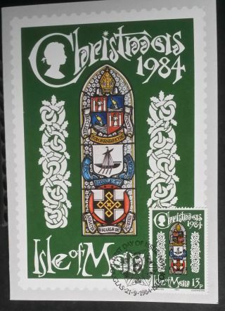 Isle of Man IOM 1980 - 1984 6 Xmas Post Office Christmas Greetings Card FDC 2