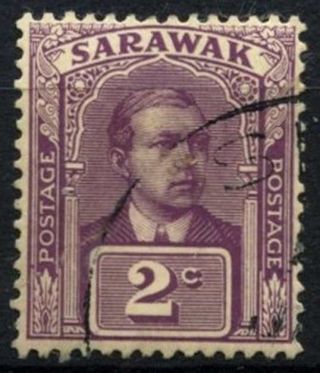 Sarawak 1922 - 3 Sg 63,  2c Purple No Wmk D66777