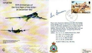 Raf B43 30th Anniv 1st Flight Victor Cover Signed By Air Marshall Ivor Broom F5