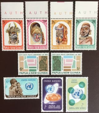 Papua Guinea 1964/5 3 Commemorative Sets Mnh