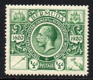 Bermuda 1/2d Stamp C1921 Mounted Sg75