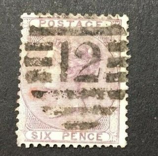 Queen Victoria 1856 6d Pale - Lilac Vfu Great Stamp