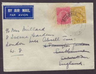 1937 Kgv Air Mail Envelope Sent From Khagaul (patna) India To England.