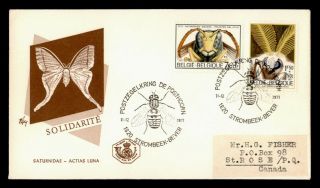 Dr Who 1971 Belgium Insect Bee Fdc Pictorial Cancel C126259