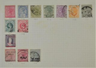 Natal South Africa Stamps Mixed Selection On Page (a48)