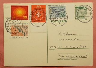 Dr Who 1969 Germany Uprated Postal Card Frankfurt To Australia 121870