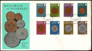 Guernsey 1979 Coins Definitives Fdc First Day Cover C35279