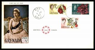 Mayfairstamps Grenada 1967 Queen Elizabeth Ii Combo Fdc First Day Cover Wwb61375