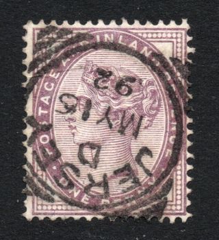 Qv Sg 172 - 1d Lilac With Squared Circle From Jersey 1892
