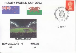 Zealand V Wales Rugby Envelope 2003 World Cup