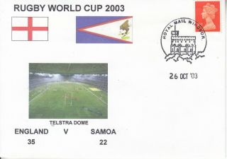 England V Samoa Rugby Envelope 2003 World Cup