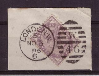 Gb 1 Penny Postage & Inland Revenue On Piece.  1885.  887