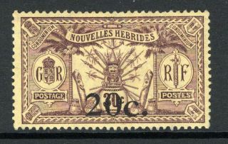 Hebrides 1920 - 21 (multi Ca) 20c On 30c Brown Yellow Sgf35 M/mint Cat £15