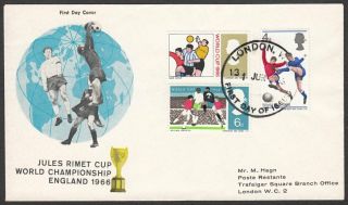 Great Britain,  1966 World Cup Football Illustrated Fdc.  Scarcer 