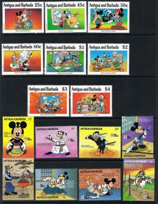 Antigua 1990 - 1 Walt Disney Sets,  Unmounted Mint/mnh