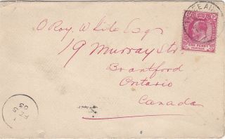 Cape Of Good Hope Sg 71 1d Rate To Canada 1903