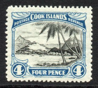 Cook Islands 4 Pence Stamp C1944 - 46 Mounted