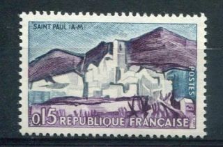 France,  1961,  Timbre 1311,  Saint - Paul - De - Vence,  Neuf,  Vf Mnh Stamp