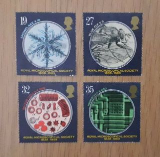Complete British Stamp Set - 1989 Royal Microscopical Society