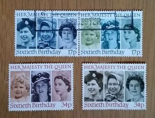 Complete Gb Stamp Set: 1986 60th Birthday Of Queen Elizabeth Ii