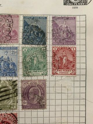 Old Album Page Of Stamps From South African Provinces (The Strand) 4
