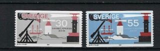 Sweden Scott 835 - 836 Mnh Lighthouses