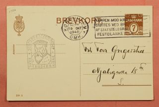 Dr Who 1940 Denmark Postal Card Copenhagen Cancel 118376