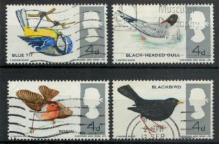 Gb 1966 British Birds Set Combined