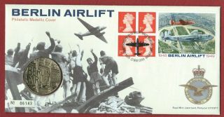 Gb Fd " Medallic " Cover.  Berlin Airlift Pmk.  Brize Norton.  12/5/99.  Ref Cc173