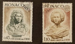 Monaco - 1974,  2 Stamps,  Nh,  Vf.