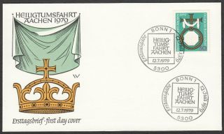 Germany - West,  1979 Pilgrimage To Aachen Illustrated Fdc.  Scarcer Sieger Cachet