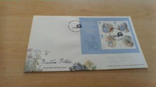 2016 Beatrix Potter Tales Of Peter Rabbit Mini Sheet First Day Cover
