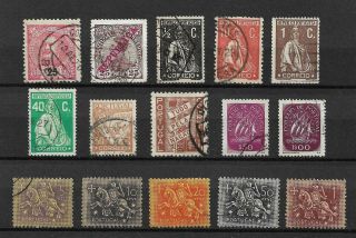 Sstamps Portugal 15 Piece Old Portugal Stamps T262