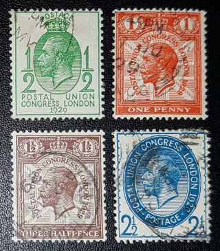 Gb 1929 Sg434 - 437 Postal Union Congress London.  (no1768)