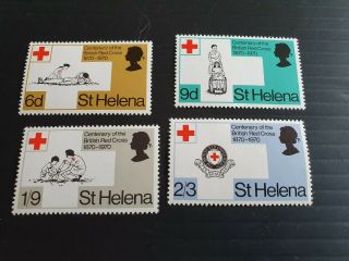 St.  Helena 1970 Sg 253 - 256 Red Cross.  Mnh
