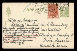 Dr Who 1947 Denmark Kolding Postal Card Uprated Stationery C136501